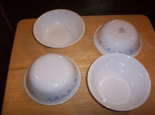 Corelle Morning Blue Pattern Cereal Bowls