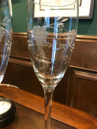 Princess House 2 Crystal Tulip Champagne Flutes