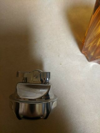 Vintage VIKING Glass Amber Diamond Point Lighter 3