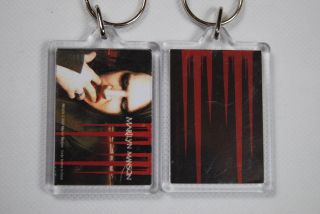 Marilyn Manson Face Plastic Keychain Keyring Official Mechanical Animals