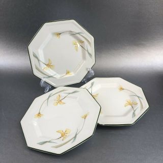 Johnson Brothers Sonata Daffodil Pattern Set Of 3 Bread Plates 1 Chip England
