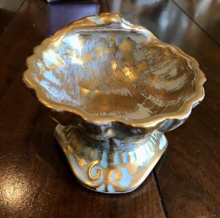 Vintage Stangl Pottery Antique Gold,  Footed Clam Shell Dish