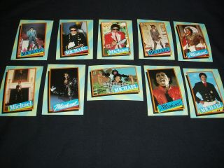 10 Michael Jackson Topps Series 2 Trading Cards 1984 (3rd Set)