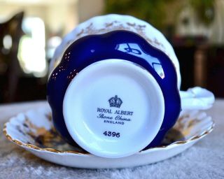 Royal Albert Regal Series Blue - Bone China Tea Cup and Saucer England - 4396 2