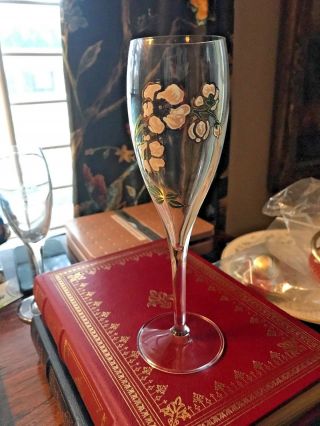 Perrier Jouet France Belle Epoque Anemone Champagne Flute Glasses 7.  5 "