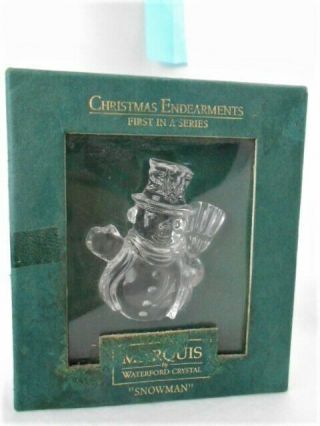 Marquis Waterford Christmas Endearments Crystal Snowman 1st In The Series 1994