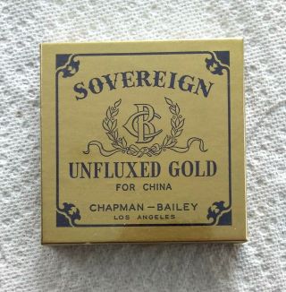 Sovereign Unfluxed Gold For China Painting