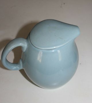 Vtg.  Mcm Russel Wright Iroquois Ice Blue Water Pitcher With Lid Casual China