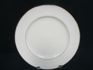 Johann Haviland Thomas Germany Pure White Porcelain With Gold Trim Dinner Plates
