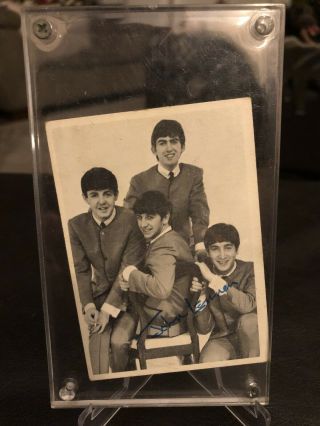1964 Topps The Beatles Trading Card Photo 20/60 John Lennen Autograph No