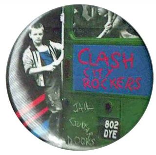 The Clash City Rockers Back Cover 1 Inch Pin Badge
