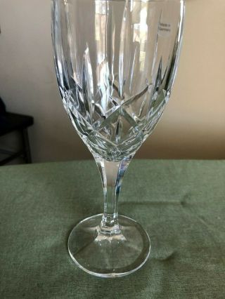 Vintage Set Of 8 Large Cut Glass Wine Glasses Made In Germany Heavy