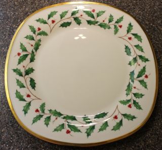 Lenox Holiday Square Dinner Plate 10 3/4 Inches