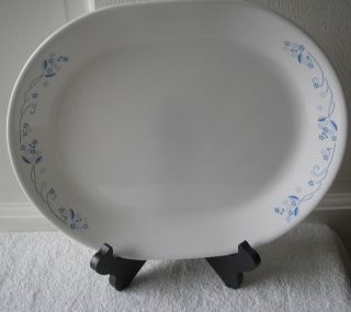 Corelle Provincial Blue Oval 12.  1/4 " Serving Platter Retired