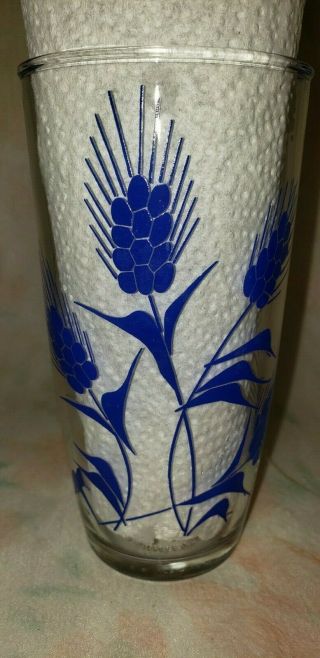 Vintage Hazel Atlas Blue Wheat Sour Cream,  6 ",  Pint Size