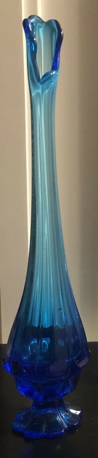 Blue Stretch/swung Vase (viking? Fenton?)