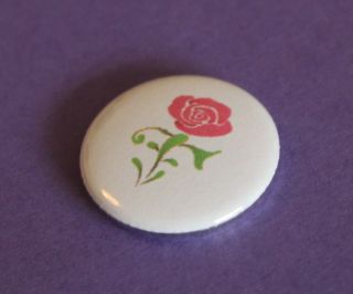 Prince Rose Symbol Fan Tribute Commemorative Button Pin Badge Brooch 25mm