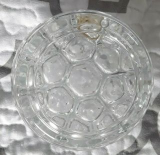 Vintage Clear Glass Flower Arranging Frog Home Decor Collectible 19 Hole domed 3