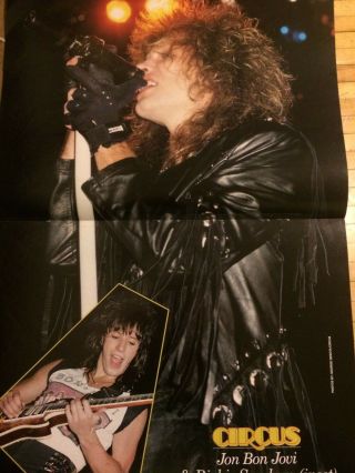 Jon Bon Jovi,  Two Page Vintage Centerfold Poster