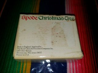 Vtg SPODE CHRISTMAS TREE SALT AND PEPPER SET Made in England 4