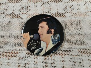 Vintage Elvis Presley Lapel Button Pinback " Sincerely Elvis "