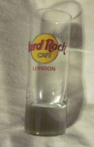 Hard Rock Cafe London England 4 Inch Shot Glass Shooter Red Letters Hrc
