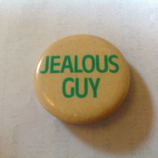 Roxy music badge official promotional badge jealous guy 1980 Bryan ferry 2
