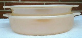 Vintage Fire King Peach Luster 5 Casserole & 2 Cake Pan Set of 2 Ovenware 3