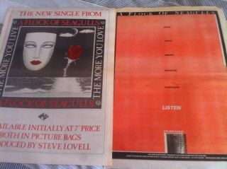 A Flock Of Seagulls - The More You Live Love / Listen - Advert / Small Poster