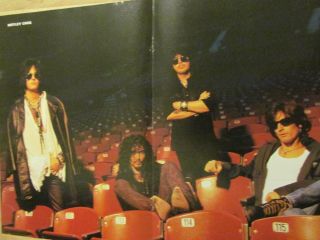 Motley Crue,  Def Leppard,  Double Two Page Vintage Centerfold Poster
