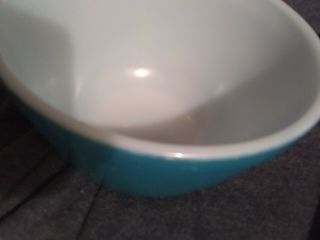 Vintage Pyrex Mixing Bowl AUTHENTIC Small 401 1 1/2 Pt Turquoise Robins Egg Blue 3