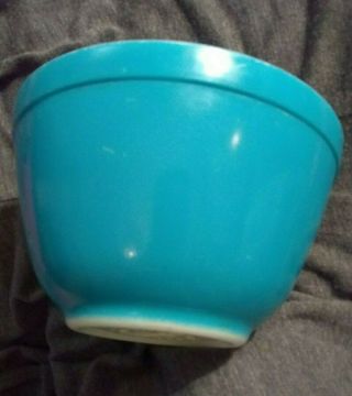 Vintage Pyrex Mixing Bowl AUTHENTIC Small 401 1 1/2 Pt Turquoise Robins Egg Blue 4