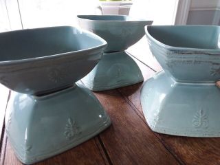 Churchill Country Craft Sage By Jeff Banks Square Bowls 5 7/8 ",  Euc Set Of 6
