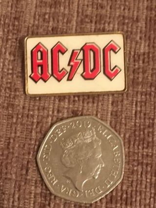 Ac/dc Vintage Metal Badge
