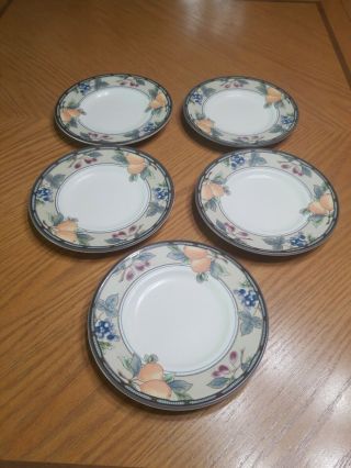 Set Of 5 Mikasa Intaglio Garden Harvest Bread & Butter Plates 6 1/2” Guc