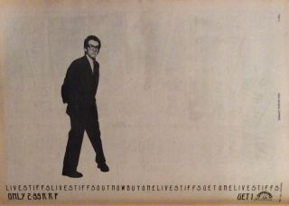 Elvis Costello - Ian Dury - Rare Poster Advert - Stiffs Live - 11/02/1978
