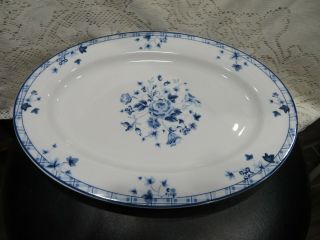 Laura Ashley Johnson Brothers England Blue Flower - Oval Serving Platter