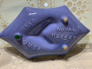 Royal Haeger USA 138 Mid Century Modern Ashtray Turquoise Perriwinkle Blend 3