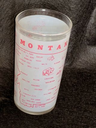 Vintage State Souvenir Glass Hazel Atlas Montana Kitschy