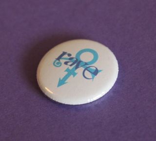 Prince Blue Rave Symbol Fan Tribute Commemorative Button Pin Badge Brooch 25mm