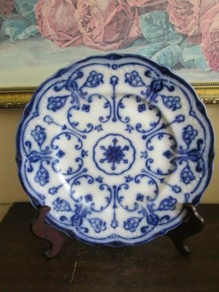 Antique Flow Blue Conway Wharf Pottery England Plate 9 "