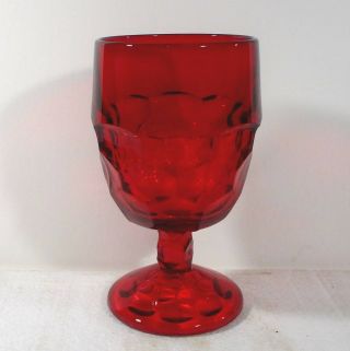 Viking Georgian Red Glass Water Goblet 6.  25 " ᵇ H1