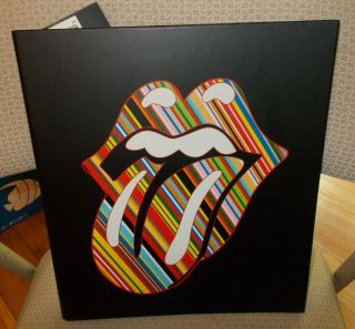 Black Colorful 2006 Rolling Stones Tongue 1.  5 " 3 Ring Binder With Tag