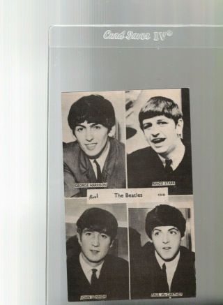 1963 Beatles Post Card Paul Mccartney John Lennon Ringo Starr George Harrison