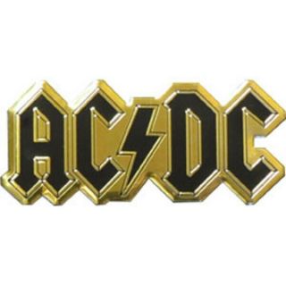 Ac/dc - Metal Emblem Embossed Sticker - Gold Logo - Licensed -
