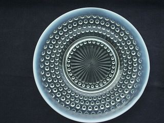 Fenton White Moonstone Opalescent Hobnail 8 1/2 " Salad/luncheon Plate