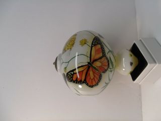 Ne ' Qwa Hand Painted Butterfly Glass Ornament Paul Brent 2