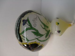 Ne ' Qwa Hand Painted Butterfly Glass Ornament Paul Brent 5
