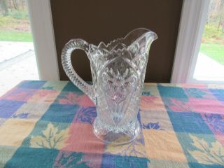 Vintage Imperial Cosmos Pitcher Tall Creamer 7 1/2 " Tall 12 Ozs.