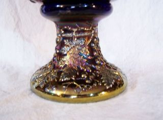 Antique Northwood Carnival Glass Grape & Cable Pedestal Base Grapes Base Only